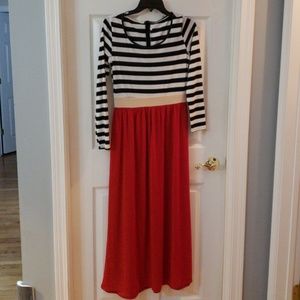 Fun tea length dress!